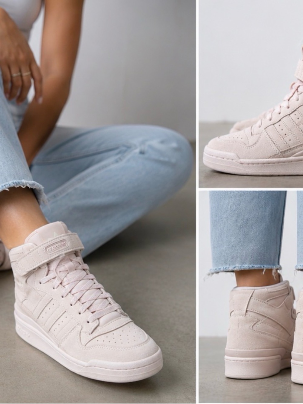 Adidas Originals Forum Mid W Pink Suede High Top Sneakers NWT Women’s 7.5